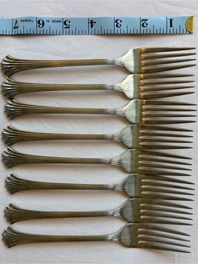 8 Vintage Wallace Silversmiths Dinner Forks